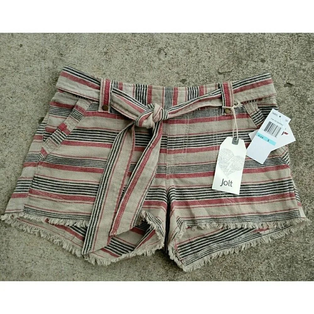 NWT Jolt linen raw hem shorts